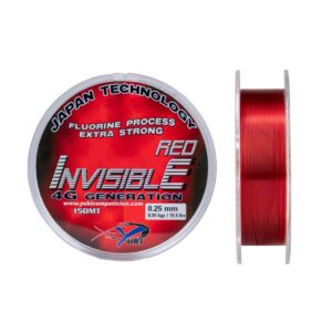 Yuki Invisible Red 4G Fluo coated nylon 2000 mtr