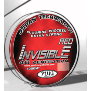 Yuki Invisible Red 4G Fluo coated nylon 300 mtr-0