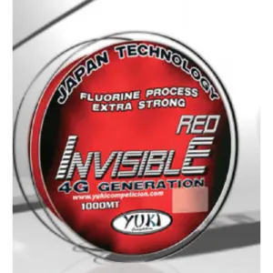 Yuki Invisible Red 4G Fluo coated nylon 300 mtr-0