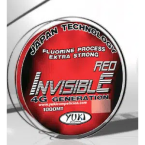 Yuki Invisible Red 4G Fluo coated nylon 300 mtr-0