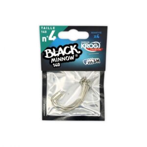 Black Minnow 140 Krog Premium VMC haak