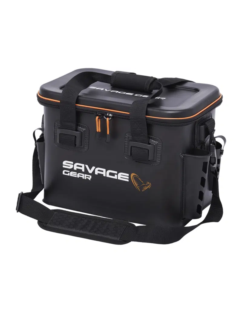 Savage Gear WPMP Boots- & Banktasche 24L – Wasserdichte Angel-Tasche Aus EVA Mit Rutenhalter & Schultergurt
