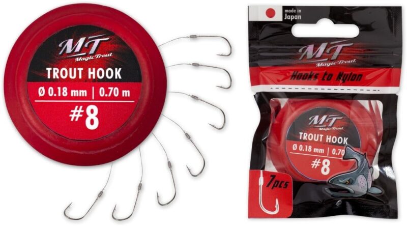 Magic Trout Trout Hook To Nylon Onderlijn 70cm