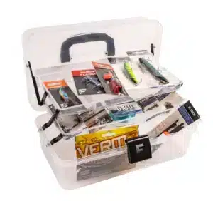 Fladen Viskoffer Gevuld Met roofvisspullen.